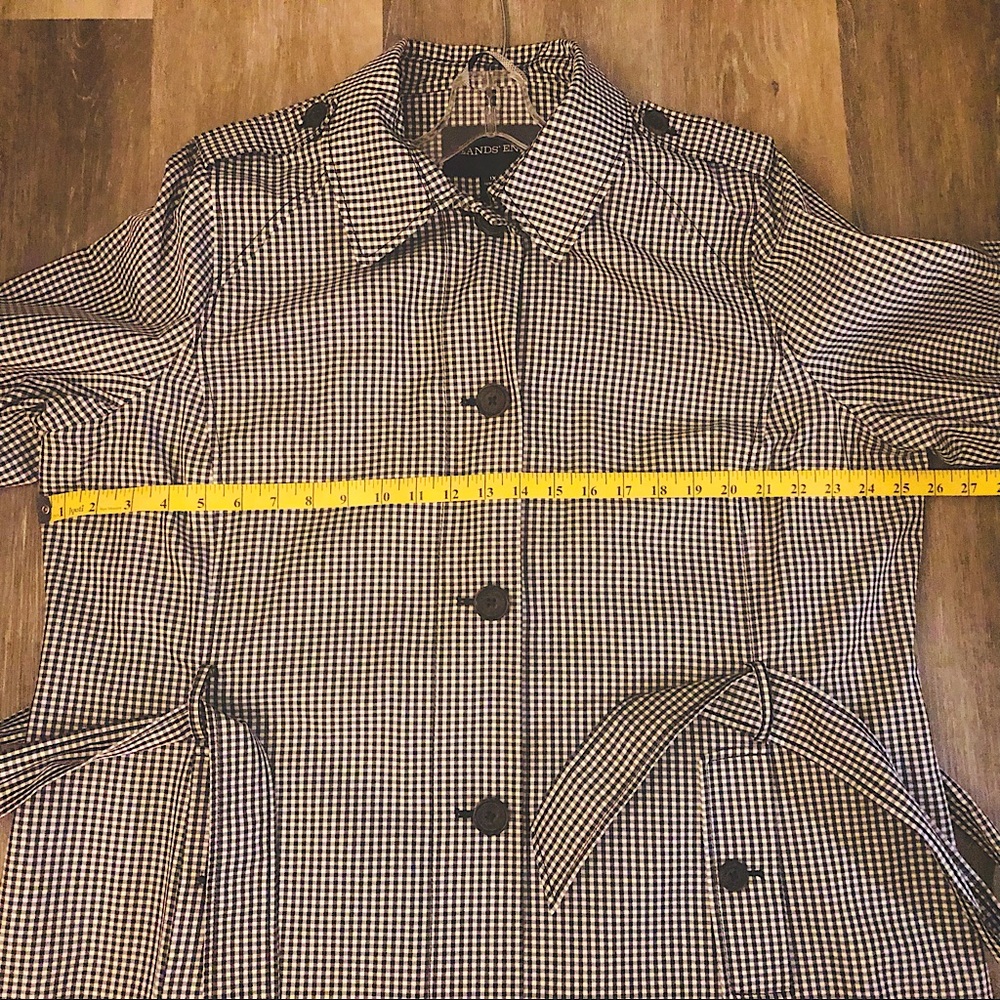 Short Gingham Trench coat